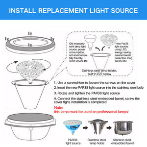 Lampes LED enterrées en PVC ABS, indice de protection IP54, <span class=keywords><strong>mini</strong></span> lampes de paysage DC12V pour les allées et les zones de <span class=keywords><strong>piscine</strong></span> - Product Image 3