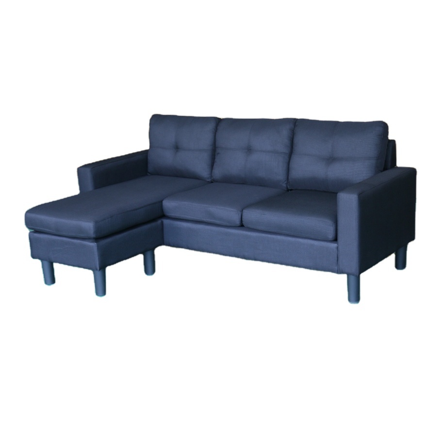 Factory wholesale fabric L shaped sectional sofa modern victorian style living room sofa set