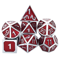 2025 jeu de dés en métal jeu de table RPG dés 7 pièces ensemble dés en métal personnalisables