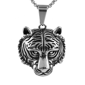 Collier en acier inoxydable avec pendentif tigre personnalisé OEM, bijoux hip-hop, bienvenue sur la commande directe d'usine - Product Image 1