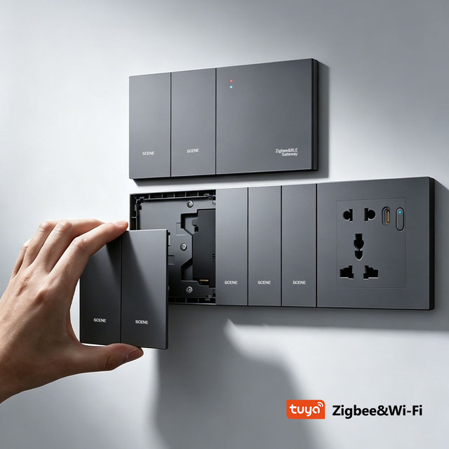 Switches and Switch Board India Complete Pre-Wired Unit With MCB and 6 Modular Ways Ready for Easy Installation by Electricians