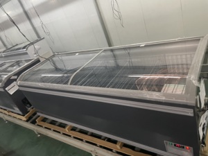 Impianto di refrigerazione display freezer grandi finestre trasparenti frigo commerciale isola display freezer - Product Image 5