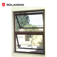 Fenêtre à double battant coulissante verticale en aluminium de sécurité, couleur personnalisée Rolansini, pour appartement