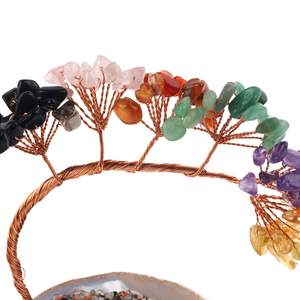 Wholesale Natural Crystal Chips Rose Quartz Gemstone Gravel 7 Chakra Crystal <b>Tree</b> - Product Image 5
