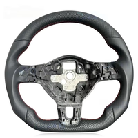 Volant en cuir semi-perforé R-Line pour VW Volkswagen Polo Golf 4 5 6 7 Jetta Tiguan Passat B7 B8