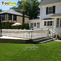 Pierre Décorative de jardin en marbre balustre et rail