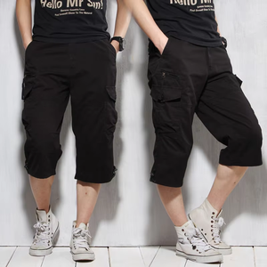 Shorts Cargo Homme en Twill de Coton Élastique, Coupe Décontractée, Multi-Poches, Longueur 3/4 (Sous le Genou) – Vente en Gros pour l'Été - Product Image 2