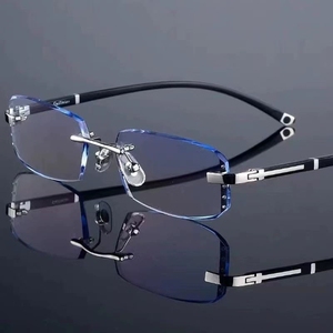 Nuevas monturas de anteojos rectangulares con patrón sólido para hombres, todas las caras, bloqueo de luz azul, gafas fotocromáticas para ordenador - Product Image 1