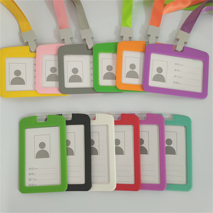 <span class=keywords><strong>Verticale</strong></span> Cuoio DELL'UNITÀ di elaborazione ID Carta di Nome Badge Holder Multi-Card, In Pelle A Doppia Come Badge Holder - Product Image 5