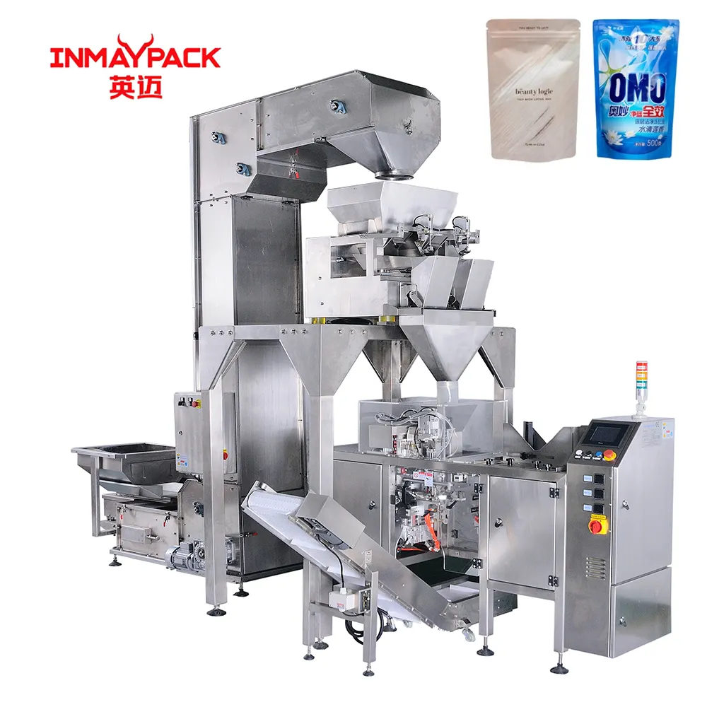 Guarnizione Doypack orizzontale automatica Stand Up Pouch Bag Fill Grain Granule Rice Sugar Food Chips Zipper Packing Machine