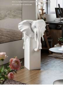 Diseños elegantes de cabeza de elefante de resina versátil de moda <span class=keywords><strong>para</strong></span> el hogar, oficina y escenas al aire libre - Product Image 6