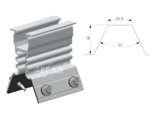 ART SIGN Supporti di Montaggio Solare Anticorrosione per Tetti, <span class=keywords><strong>Ganci</strong></span> Solari per Lamiere Trapezoidali Personalizzabili - Product Image 2