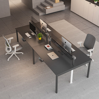 Meubles de bureau modernes, bureau modulaire en espace ouvert, table de travail pour 2, 4, 6 ou 8 personnes
