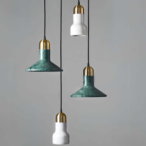 Lampada a Sospensione Postmoderna a Forma di <span class=keywords><strong>Granata</strong></span> in Marmo, Illuminazione a Soffitto a Lampadina Singola per Tavolo - Product Image 5