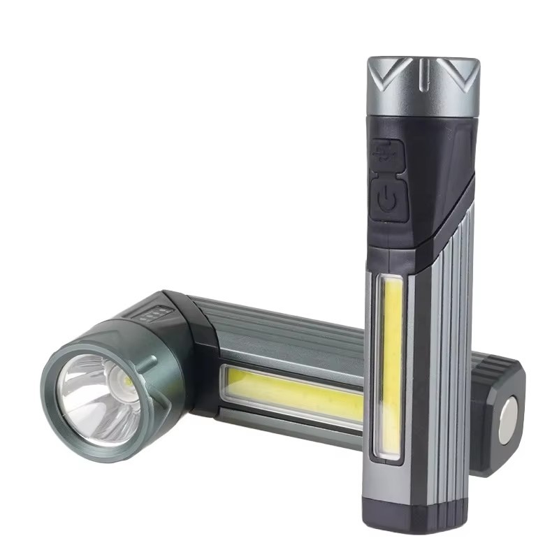 Rechargeable Aluminum Alloy Cob Led Flashlight Work Light Magnetic LED Flashlight with Pen Clip with 7 Lighting Modes