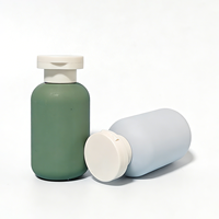 Bouteilles d'échantillons de lotion en plastique souple HDPE personnalisées de 100 ml, rondes, à presser, avec bouchon à vis et capuchon rabattable