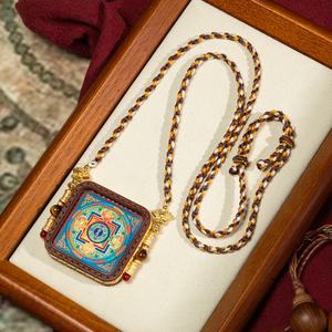 विशाल थोक पीतल थांगका पेलेंट मंडला डिजाइन सांप श्रृंखला हॉट थाई एमुलेट मोलेट - Product Image 1