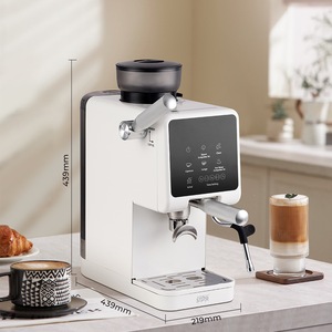 Cafetera multifunción Winningstar de 1840W con bomba de 20 bares de presión, semiautomática, con molinillo y vaporizador. - Product Image 4