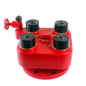 Vanne d'entrée siamoise XF à 4 voies (rouge 1,6 MPa) pour équipement de lutte contre l'incendie, accessoire de raccordement d'hydrant pour les services d'incendie - Product Image 3