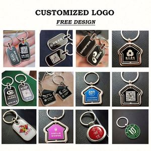 <b>Custom</b> Logo Keyring Keychain Sublimation <b>Key</b> Chain <b>Ring</b> Metal Blank Keychain Zinc Alloy Free Customized Promotional Gifts - Product Image 5