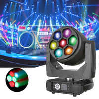 Projecteur LED professionnel RGBW DMX512 à tête mobile 7*40W avec CRI90 et IP33 pour scène, mariage, fête, boîte de nuit et jardin