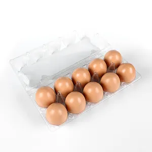 HST 공장 도매 8 그리드 투명 애완 동물 플라스틱 재사용 계란 용기 계란 트레이