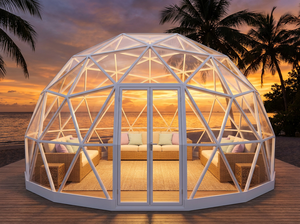 Domo Geodésico de Lujo con Estructura de Aluminio, Carpa de Glamping para Hotel o Resort al Aire Libre con Puerta de Vidrio - Product Image 3