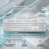 Clavier filaire pleine taille 87 touches à mécanisme ciseaux et ensemble souris gaming USB 2.4 GHz – Nouveau pour ordinateur portable/bureau/jeux