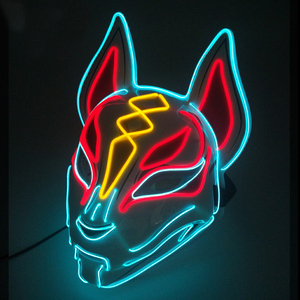 <span class=keywords><strong>Maschera</strong></span> giapponese Anime Fox <span class=keywords><strong>maschera</strong></span> rutilante <span class=keywords><strong>Horror</strong></span> per Halloween decorazione e oggetti di scena <span class=keywords><strong>maschera</strong></span> a tema animale luce Cosplay - Product Image 3