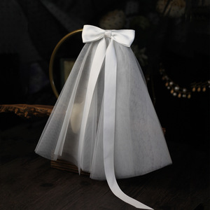 IVANHOE, nuevo velo de novia con lazo de 30CM con tocado de boda corto certificado blanco súper inmortal - Product Image 1