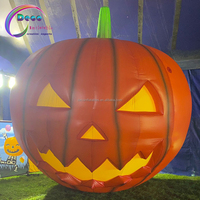 Citrouille gonflable géante avec chapeau de sorcière, lanterne Jack O'Lantern gonflable pour Halloween, idéale pour les fêtes de carnaval et la décoration de festivals en plein air