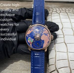 Reloj Mecánico Pintado a Mano con Diámetro de 44 mm y Grosor de 14,5 mm, Convierte el Tiempo en un Festín Visual Reloj de pulsera para hombre. - Product Image 2