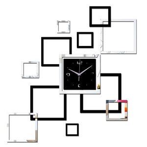 Autocollant miroir <span class=keywords><strong>horloge</strong></span> pour salle de séjour, décoratif moderne en acrylique, vente en gros, bricolage créatif - Product Image 1