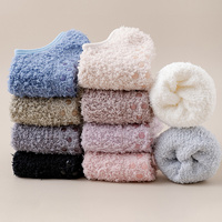 Chaussettes épaisses en polaire corail antidérapantes pour femmes, chaussettes chaudes et moelleuses pour la maison, pour dormir