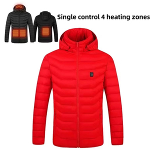 Áo khoác giữ nhiệt thông minh, nhẹ, có sưởi điện, size lớn, unisex, dành cho nam và nữ, mùa đông, 9 vùng sưởi - Product Image 2