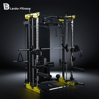 Machine de gymnastique 3D Smith pour entraînement à la force, équipement de fitness à domicile, câble d'alimentation croisé, Squat Rack