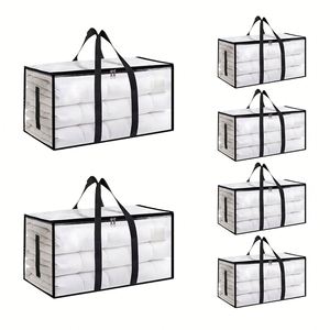 Bolsas de Plástico Extra Grandes y Resistentes para Mudanza, Impermeables, con Asas y Cierres, Plegables, para Almacenamiento en Dormitorios Universitarios - Product Image 1
