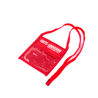 Lanière en polyester non tissé avec logo personnalisé pour passeport de voyage, carte d'identité, pochette de cou, accessoire de clé, sac d'exposition numérique