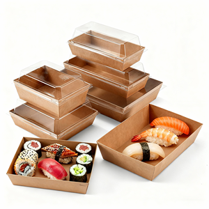 กล่องภาชนะบรรจุสำหรับทำซูชิเบเกอรี่พร้อมฝาปิดใสออกแบบได้ตามต้องการ - Product Image 4