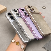 Coque de téléphone brodée motif denim, luxe, antichoc pour iPhone