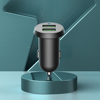 Chargeur de voiture à double port USB à charge rapide, 2 ports USB, chargeur QC3.0, protection contre les courts-circuits pour une conduite sécurisée