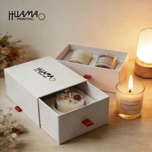 Caja de regalo con cajones de color y tamaño personalizados, reciclable, de Huamao, para productos de aromaterapia, aceites esenciales, velas y sets de regalo de fragancias para el hogar. - Product Image 2