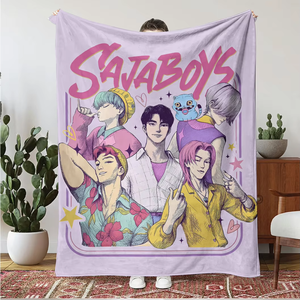 Mới Tốt Nhất Bán Huntrix K Pop Kpop Quỷ Thợ Săn San Hô Lông Cừu Flannel Sang Trọng Chăn Tùy Chỉnh Chăn - Product Image 3