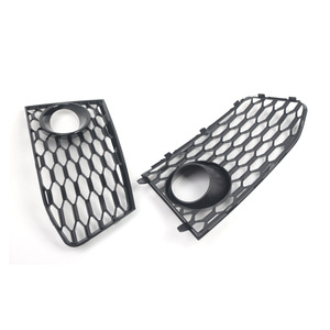 Fog Light Bezels For Audi RS7 2014-2018 Front Bumper Grille Cover <b>ABS</b> Black 4G8807681G - Product Image 4