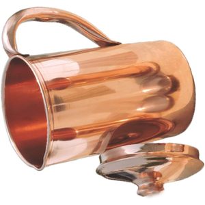 Pichet en céramique ayurvédique de cruche d'eau lisse en cuivre pur avec des avantages pour la santé fini lisse - Product Image 3
