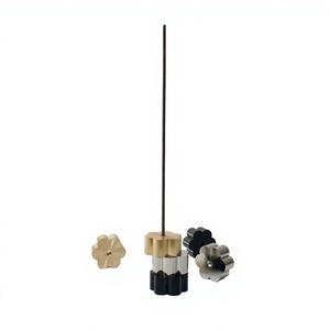Solid Brass Incense <b>Stick</b> Holder <b>With</b> Flower Shape Design Gold Silver Black Finish Home Decor Aromatherapy <b>Diffuser</b> - Product Image 1