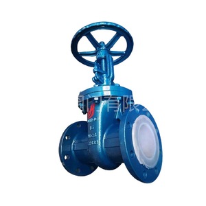 Válvulas Yihong, válvula de compuerta con revestimiento de flúor DN50 PN16, tipo de descarga de escoria para medios corrosivos - Product Image 3