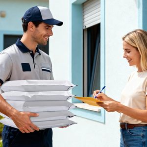 <b>White</b> Waterproof Poly Mailers with Thermal Labels and Stickers, Strong Adhesive Shipping <b>Envelopes</b> for Clothing Business Packagi - Product Image 5