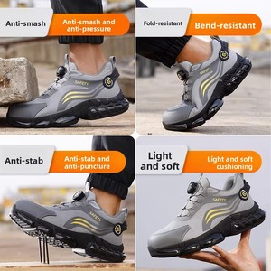 Chaussures <span class=keywords><strong>de</strong></span> sécurité GUYISA pour hommes, <span class=keywords><strong>ultra</strong></span> légères, semelle souple, embout en acier anti-écrasement, anti-perforation, respirantes, avec boucle intelligente - Product Image 2