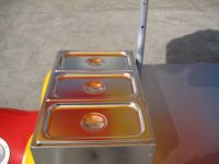 Chariot de vente ambulante de hot-dogs commercial homologué CE avec grill